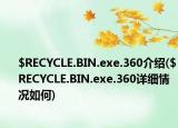 $RECYCLE.BIN.exe.360介紹($RECYCLE.BIN.exe.360詳細情況如何)