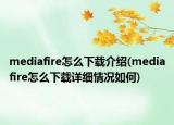 mediafire怎么下載介紹(mediafire怎么下載詳細(xì)情況如何)