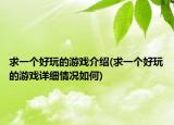 求一個(gè)好玩的游戲介紹(求一個(gè)好玩的游戲詳細(xì)情況如何)