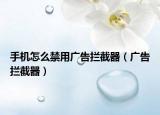 手機(jī)怎么禁用廣告攔截器（廣告攔截器）