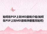 如何在PSP上玩MD游戲介紹(如何在PSP上玩MD游戲詳細(xì)情況如何)