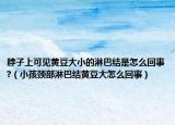 脖子上可見黃豆大小的淋巴結是怎么回事?（小孩頸部淋巴結黃豆大怎么回事）