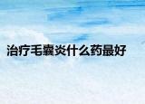 治療毛囊炎什么藥最好