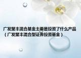 廣發(fā)聚豐混合基金主要是投資了什么產(chǎn)品（廣發(fā)聚豐混合型證券投資基金）