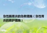 急性腸胃炎的急救措施（急性胃炎的救護(hù)措施）