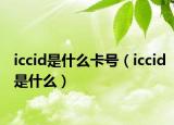 iccid是什么卡號（iccid是什么）