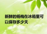 新鮮的楊梅在冰箱里可以保存多少天