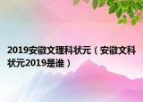 2019安徽文理科狀元（安徽文科狀元2019是誰(shuí)）