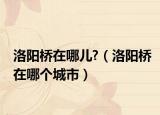 洛陽橋在哪兒?（洛陽橋在哪個城市）