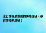 流行感冒最重要的傳播途徑（感冒傳播新途徑）