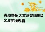 肖戰(zhàn)快樂(lè)大本營(yíng)是哪期2019在線觀看