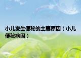 小兒發(fā)生便秘的主要原因（小兒便秘病因）