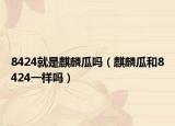 8424就是麒麟瓜嗎（麒麟瓜和8424一樣嗎）