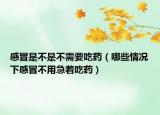 感冒是不是不需要吃藥（哪些情況下感冒不用急著吃藥）