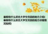 暑假有什么適合大學生窮游的地方介紹(暑假有什么適合大學生窮游的地方詳細情況如何)