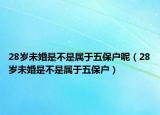 28歲未婚是不是屬于五保戶(hù)呢（28歲未婚是不是屬于五保戶(hù)）