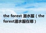 the forest 潛水服（theforest潛水服在哪）