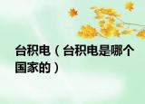 臺積電（臺積電是哪個國家的）