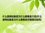 什么是網站備案為什么要備案介紹(什么是網站備案為什么要備案詳細情況如何)