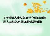 dnf神秘人皮膚怎么得介紹(dnf神秘人皮膚怎么得詳細(xì)情況如何)