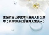 素顏妝容讓你變成天生美人什么意思（素顏妝容讓你變成天生美人）