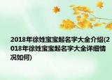 2018年徐姓寶寶起名字大全介紹(2018年徐姓寶寶起名字大全詳細(xì)情況如何)