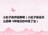 小肚子疼咋回事呢（小肚子疼是怎么回事 5種情況你中招了沒）