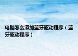 電腦怎么添加藍(lán)牙驅(qū)動程序（藍(lán)牙驅(qū)動程序）