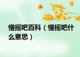 慢搖吧百科（慢搖吧什么意思）