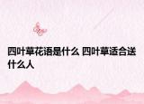 四葉草花語是什么 四葉草適合送什么人