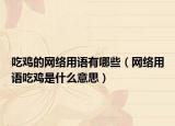 吃雞的網(wǎng)絡用語有哪些（網(wǎng)絡用語吃雞是什么意思）