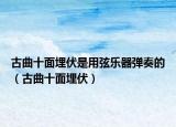 古曲十面埋伏是用弦樂器彈奏的（古曲十面埋伏）