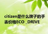 citizen是什么牌子的手表價(jià)格ECO _DRIVE