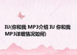 IU(你和我 MP3介紹 IU 你和我 MP3詳細(xì)情況如何)