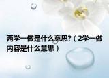 兩學(xué)一做是什么意思?（2學(xué)一做內(nèi)容是什么意思）