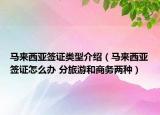 馬來西亞簽證類型介紹（馬來西亞簽證怎么辦 分旅游和商務(wù)兩種）