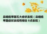 鼻咽癌早期五大癥狀表現(xiàn)（鼻咽癌早期癥狀表現(xiàn)有哪些 8點(diǎn)表現(xiàn)）