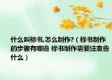 什么叫標(biāo)書,怎么制作?（標(biāo)書制作的步驟有哪些 標(biāo)書制作需要注意些什么）