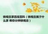 鐵觀音茶百度百科（鐵觀音屬于什么茶 教你分辨鐵觀音）