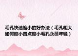 毛孔快速縮小的好辦法（毛孔粗大如何縮小四點(diǎn)縮小毛孔永葆年輕）
