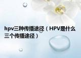 hpv三種傳播途徑（HPV是什么 三個(gè)傳播途徑）