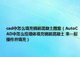 cad中怎么填充鋼筋混凝土圖案（AutoCAD中怎么給墻體填充鋼筋混凝土 來一起操作并填充）