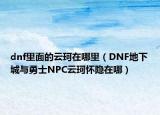 dnf里面的云珂在哪里（DNF地下城與勇士NPC云珂懷隱在哪）