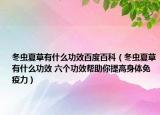 冬蟲夏草有什么功效百度百科（冬蟲夏草有什么功效 六個功效幫助你提高身體免疫力）