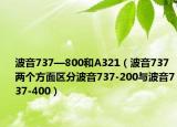 波音737—800和A321（波音737 兩個(gè)方面區(qū)分波音737-200與波音737-400）