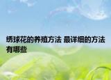 繡球花的養(yǎng)殖方法 最詳細(xì)的方法有哪些
