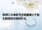 歐洲三大電影節(jié)分別是哪三個(gè)他們的獎(jiǎng)杯分別叫什么