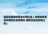最新房屋維修基金收費(fèi)標(biāo)準(zhǔn)（房屋維修基金收費(fèi)的標(biāo)準(zhǔn)有哪些 維修資金的收取比例）