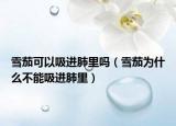雪茄可以吸進(jìn)肺里嗎（雪茄為什么不能吸進(jìn)肺里）