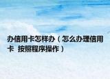 辦信用卡怎樣辦（怎么辦理信用卡  按照程序操作）